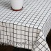 Sytlish tela de lino país estilo Plaid imprimir multifuncional rectangle table cover mantel inicio cocina Decoración ali-42843231